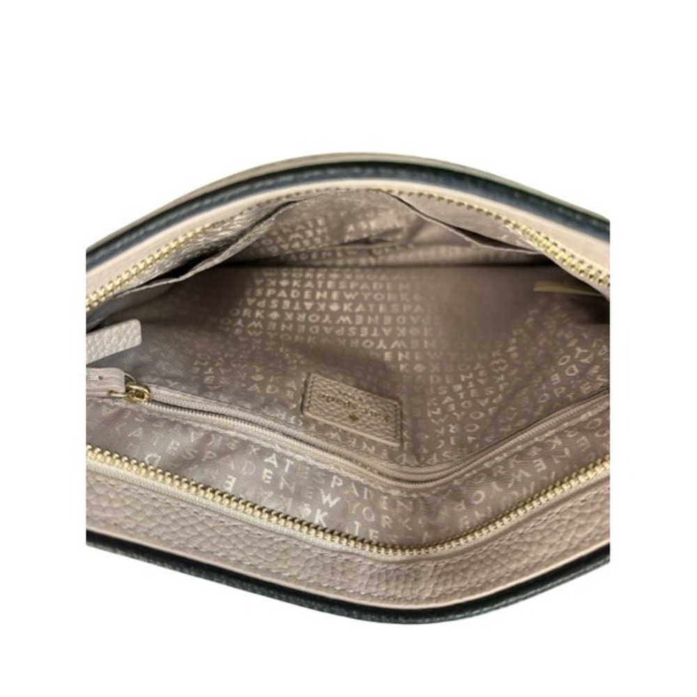 Kate Spade New York WKRU4073 Warm Taupe Pebbled Leather Crossbody Bag Tassel - Picture 3 of 9